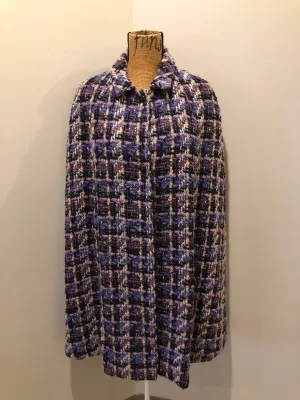 Purple Handmade Wool Cape, SOLD