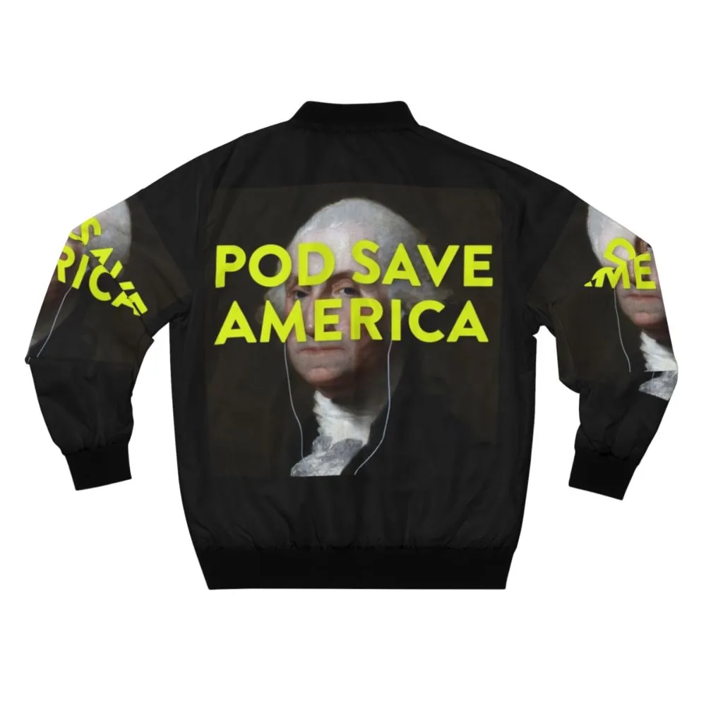 "Pod Save America Bomber Jacket - Political Podcast Merchandise"