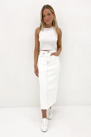 Ray Comfort Maxi Skirt Vintage White