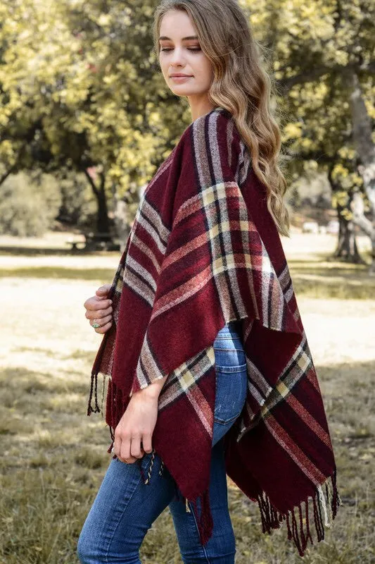 Reese Classic Plaid Poncho