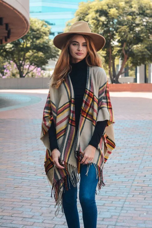 Reese Classic Plaid Poncho