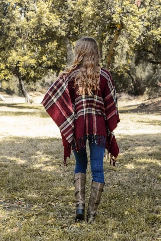 Reese Classic Plaid Poncho