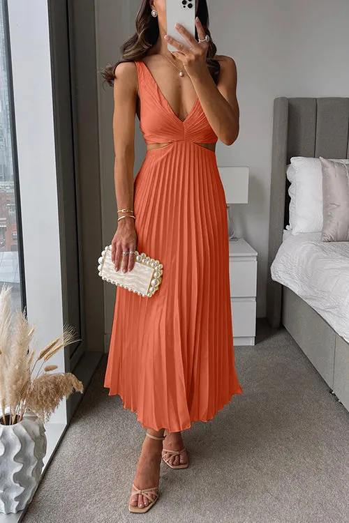 Romana™ Pleated Backless Dress