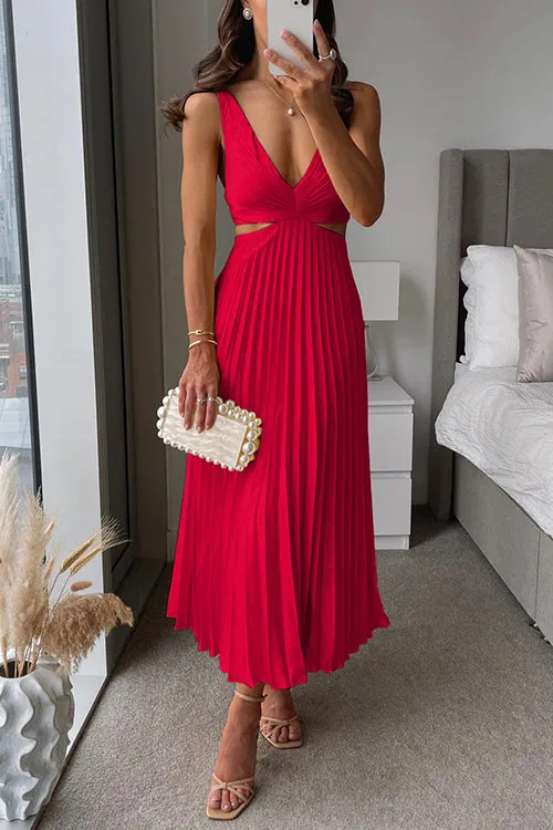 Romana™ Pleated Backless Dress