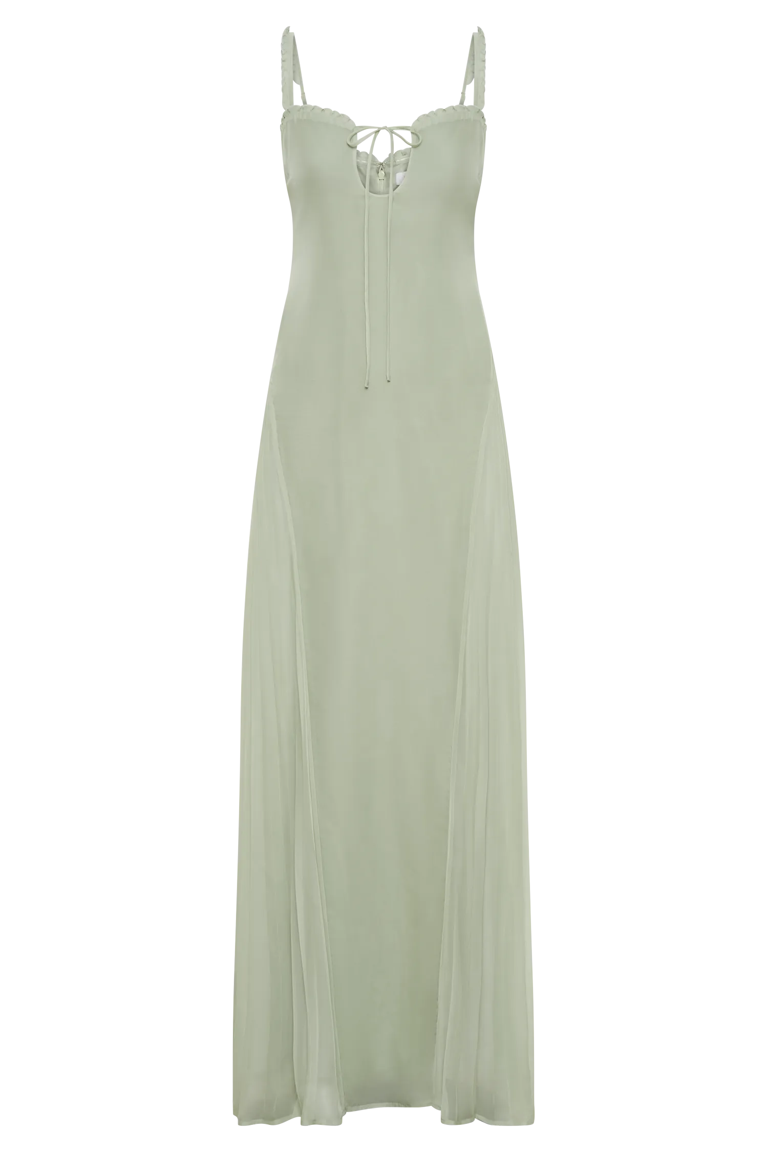 Saira Chiffon Maxi Dress - Pastel Green