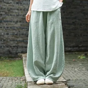 Sakura Wide Leg Linen Pants | Zen