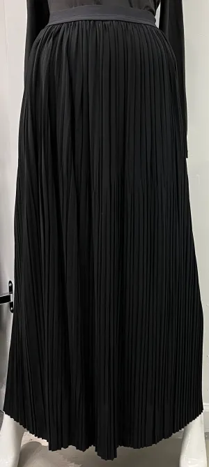 SAMS FASHION ACCORDIAN PLEATED MAXI SKIRT BLACK