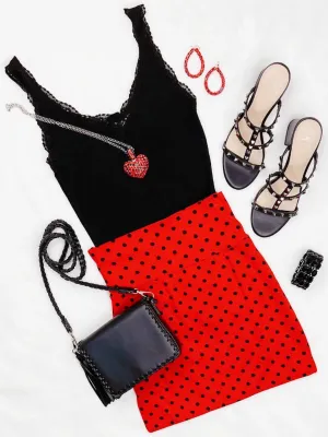 Sassy Stuff Polka Dot Skirt