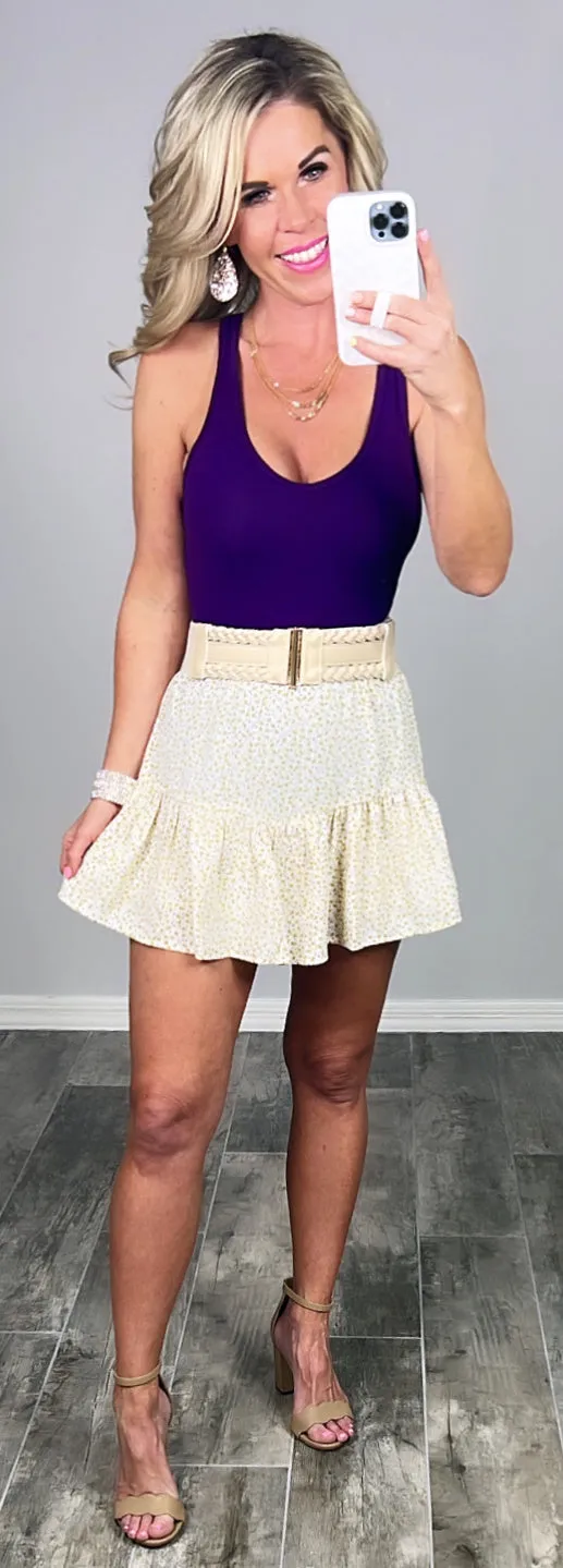 Seems Like Love Ruffled Skort - Ivory