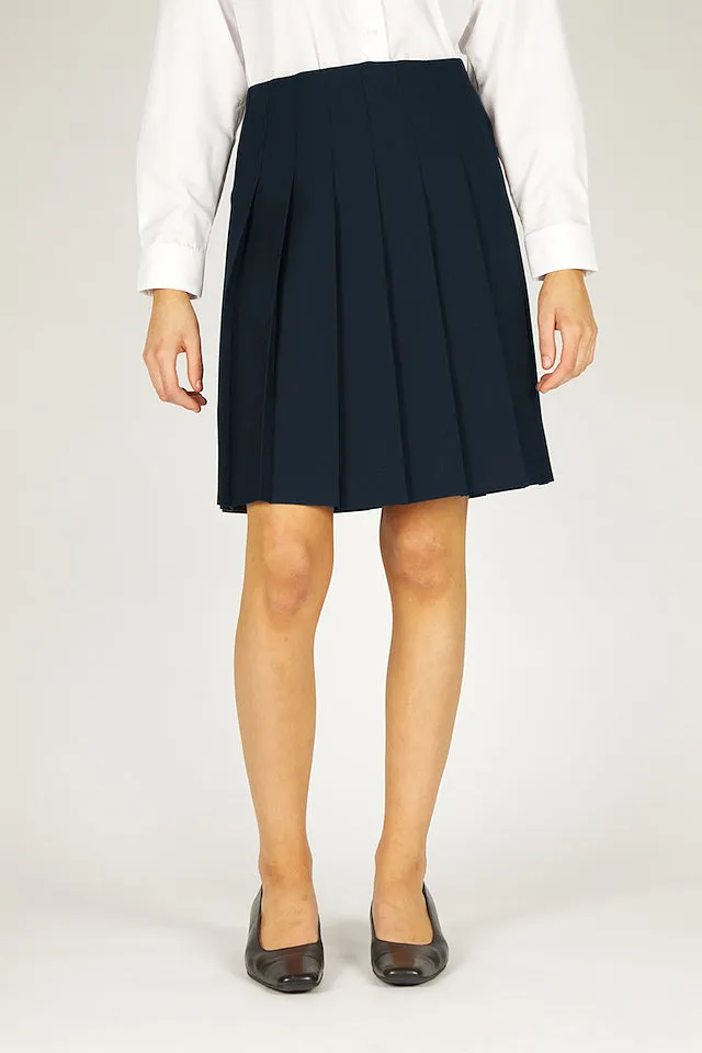 Senior Navy Stitch Down Pleat Skirt