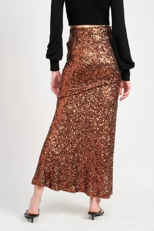 Sequin Maxi Skirt