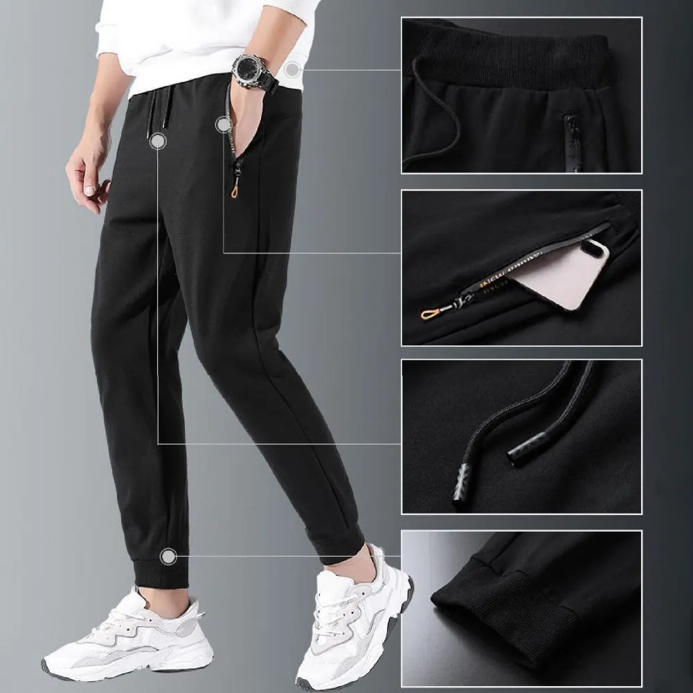 Simple Casual Zipper Sweatpants