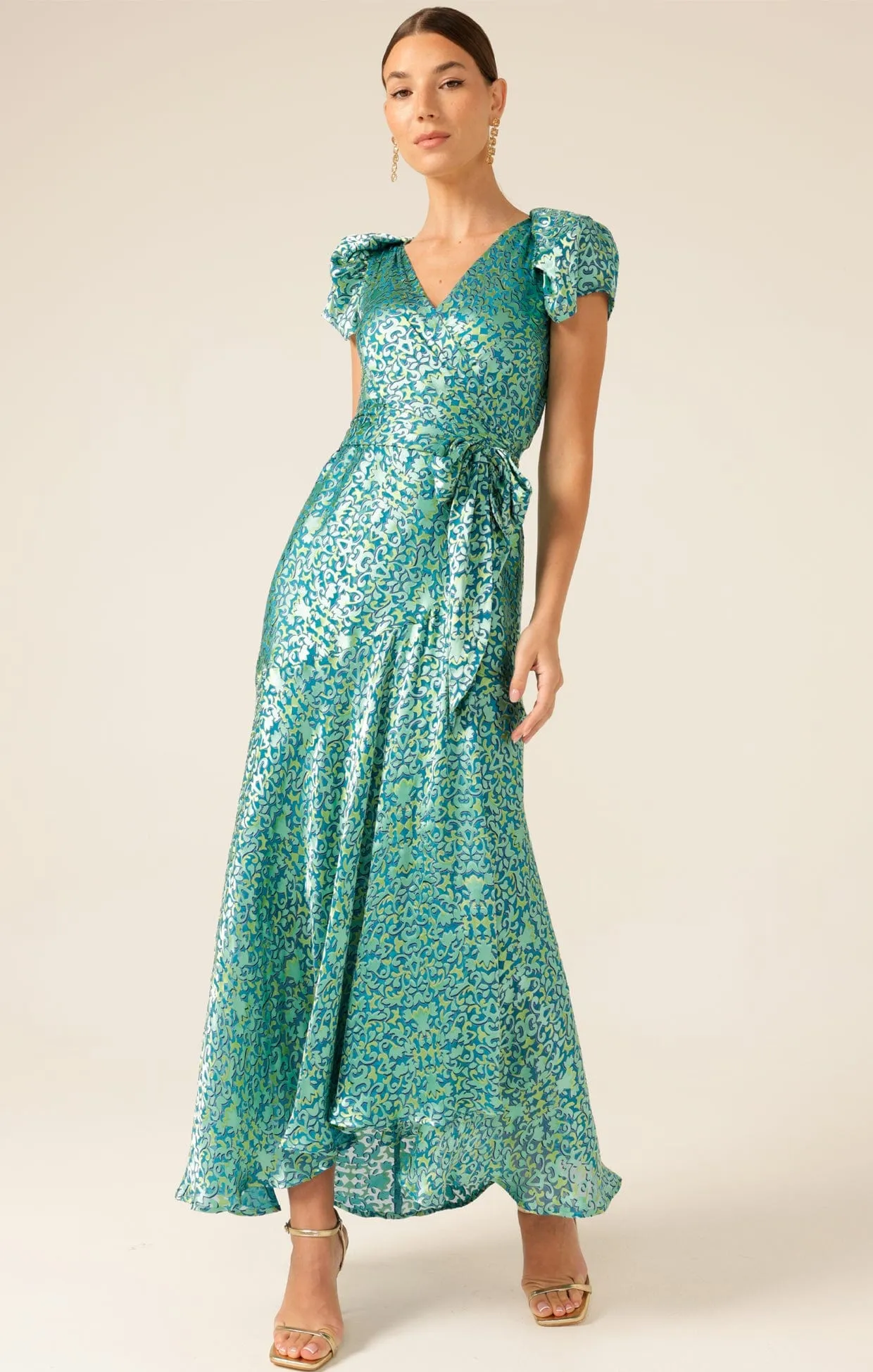 SIREN SEA MAXI WRAP DRESS