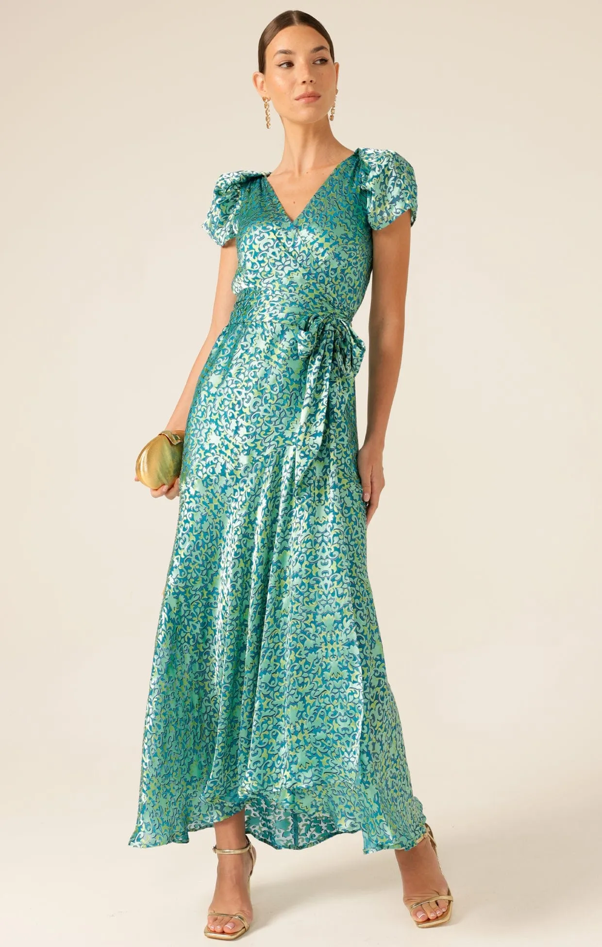 SIREN SEA MAXI WRAP DRESS