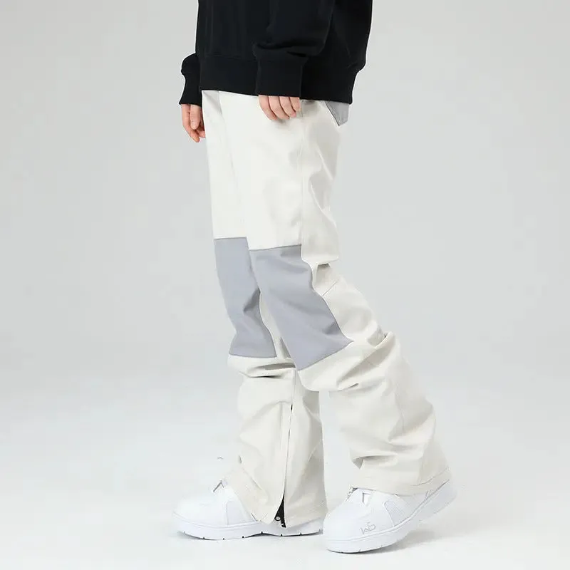 Slim Fit Spliced Snow Pants Outdoor Sports Trousers