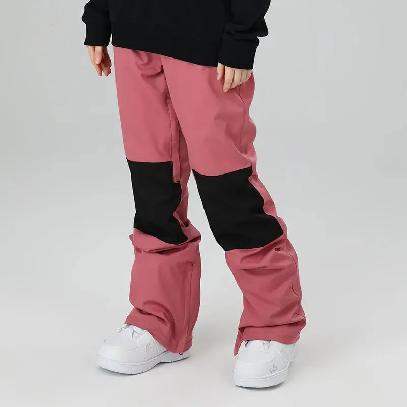 Slim Fit Spliced Snow Pants Outdoor Sports Trousers