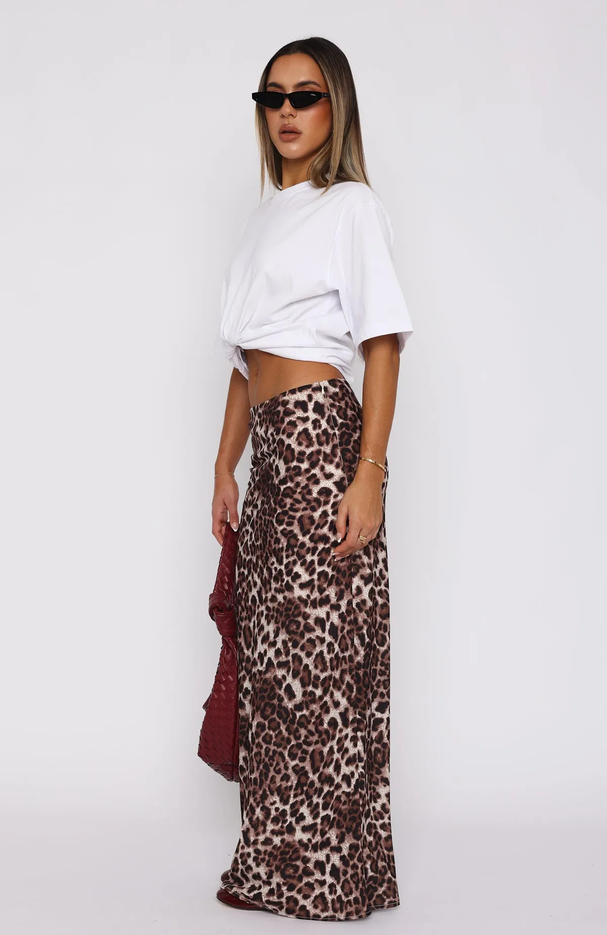 Take It From Here Maxi Skirt Leopard