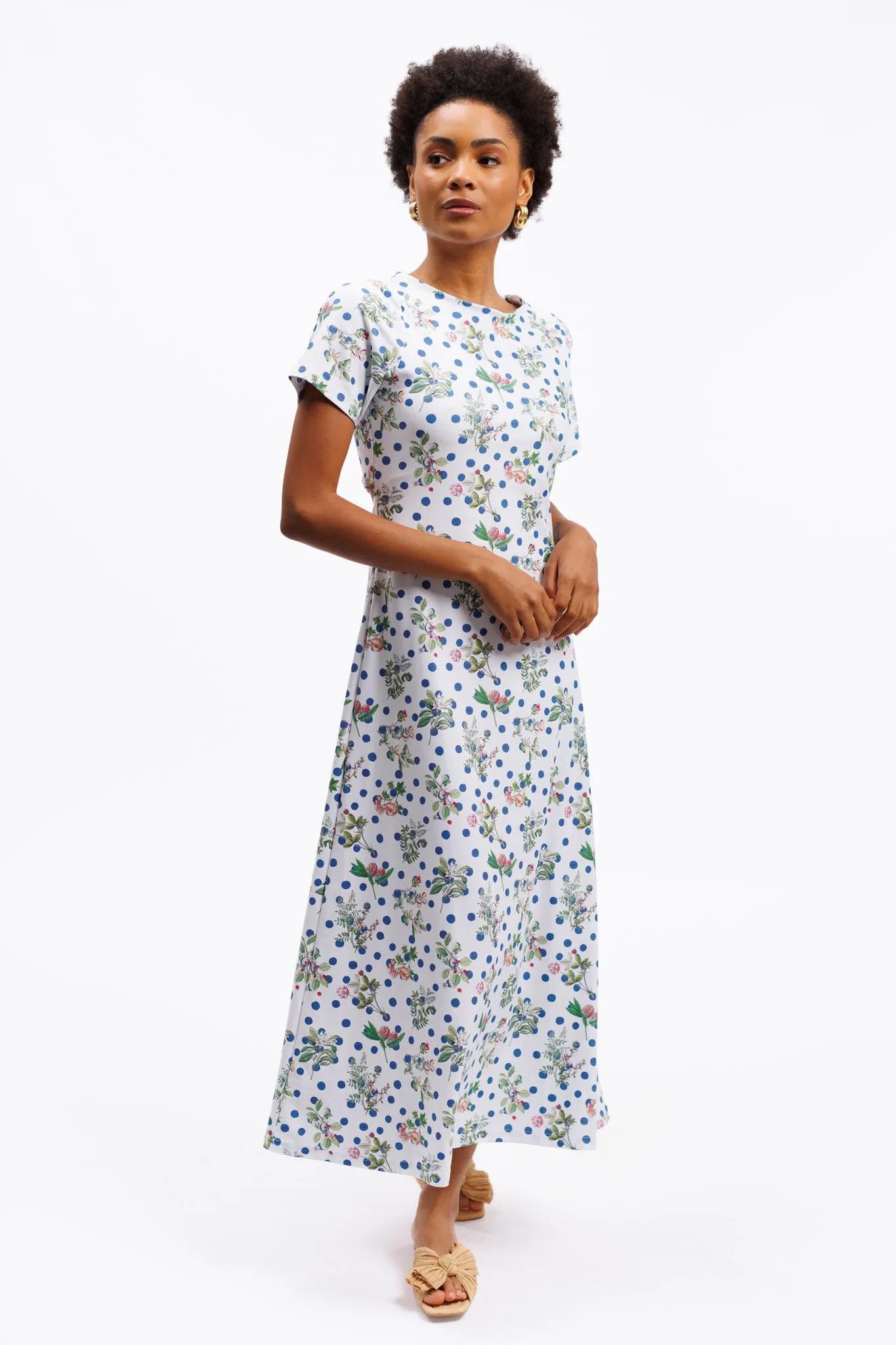 The Celine Dress - Botanist Dot