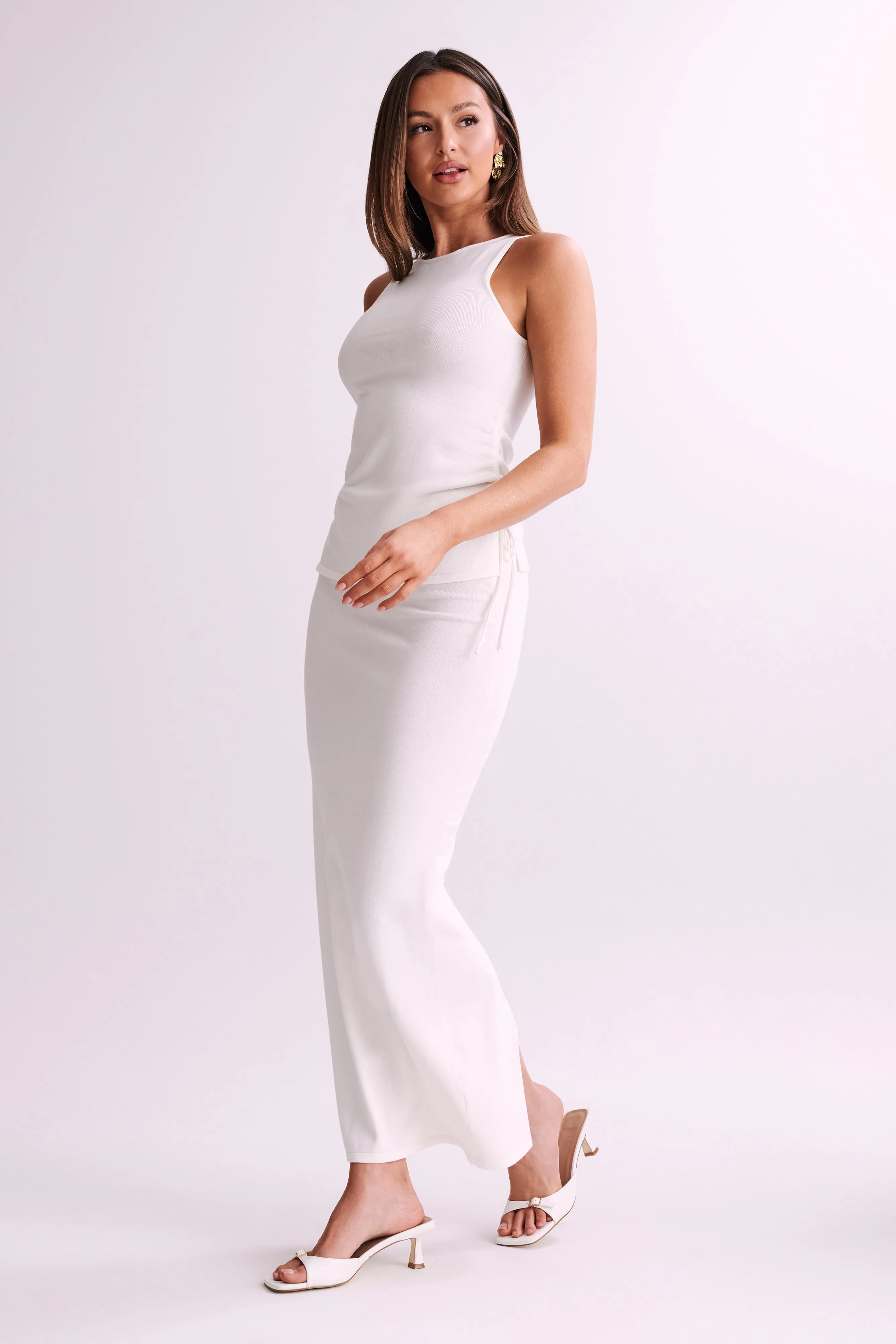 Tristan Knit Maxi Skirt - Ivory