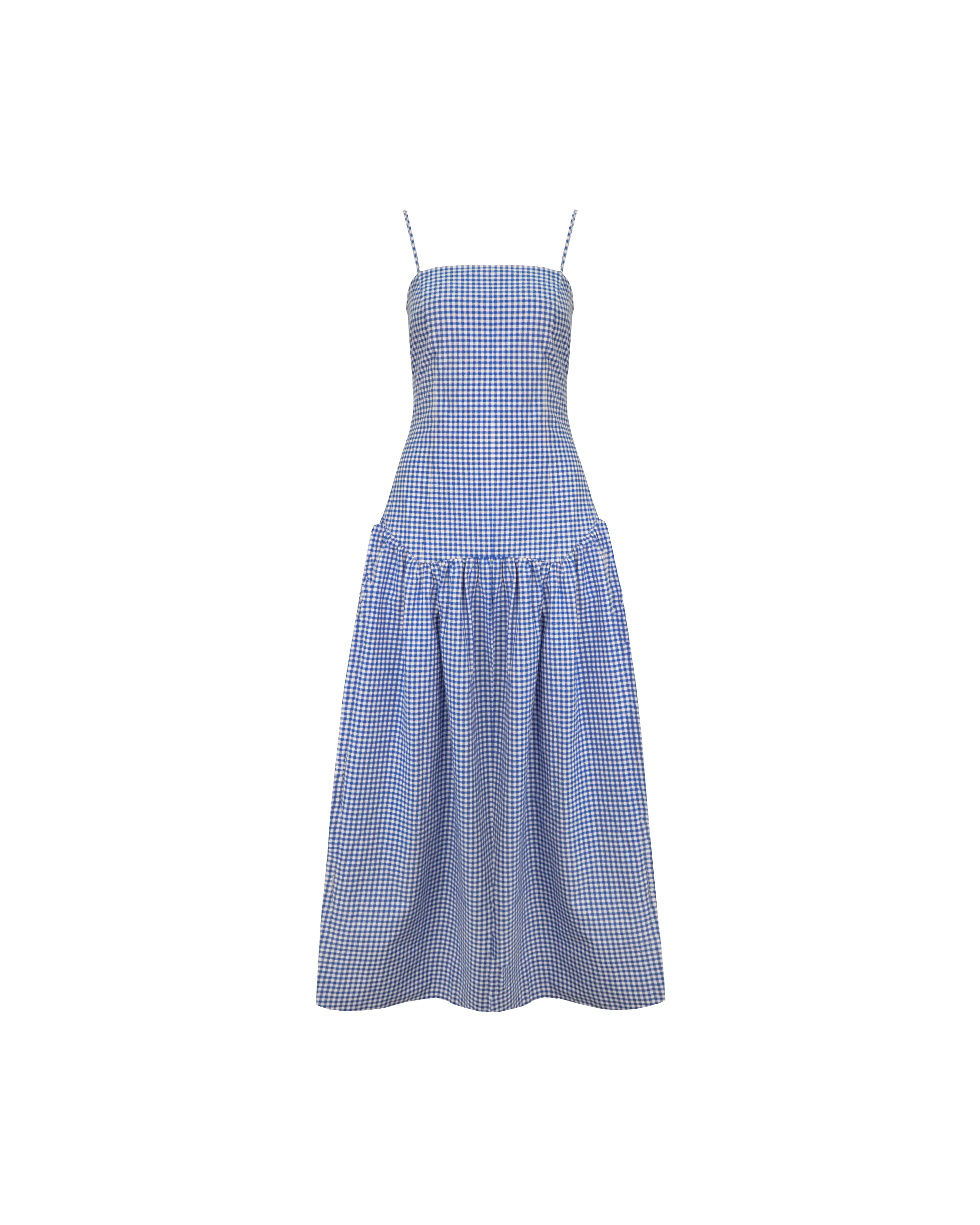 TRULLI MAXI DRESS COBALT GINGHAM