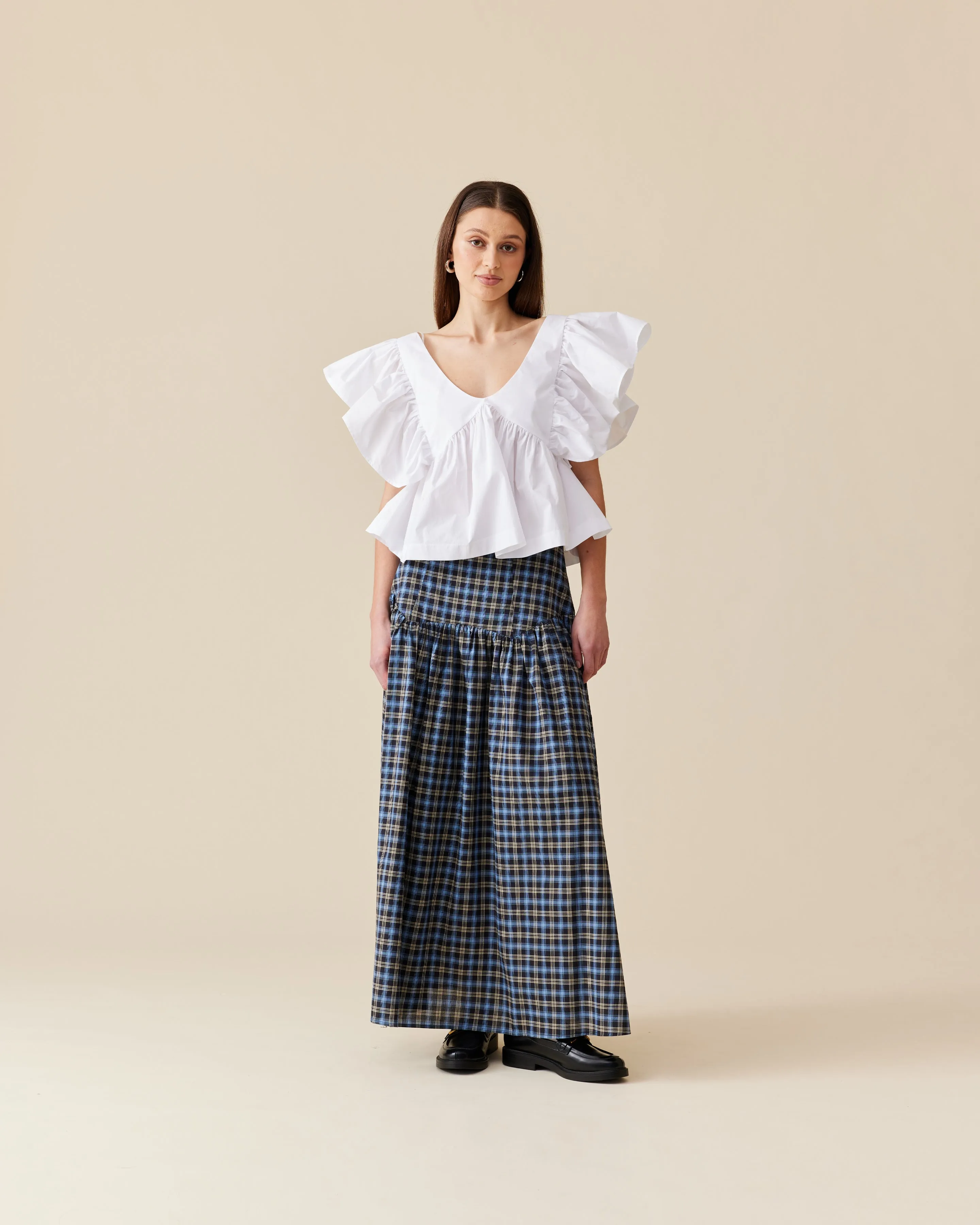 TRULLI SKIRT BLACK TARTAN