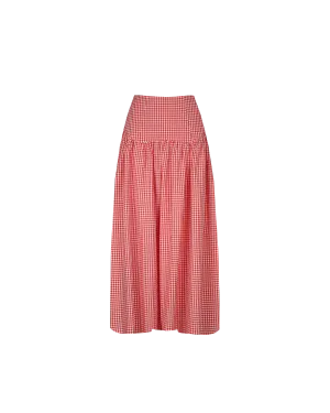 TRULLI SKIRT RED GINGHAM