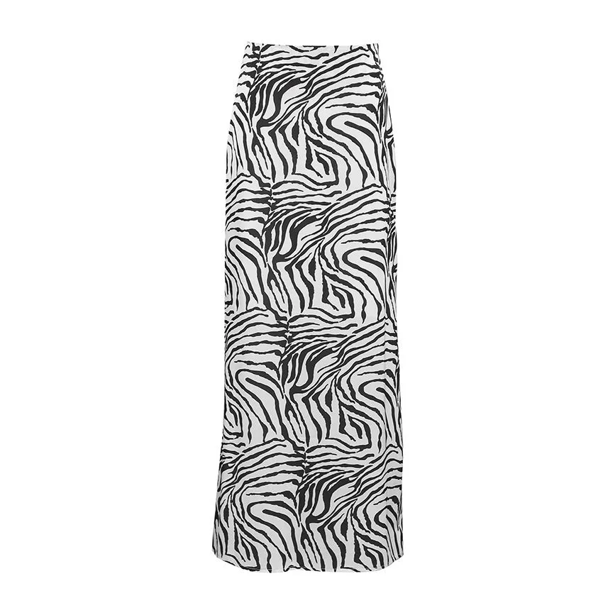 Tyler Zebra Print Maxi Skirt