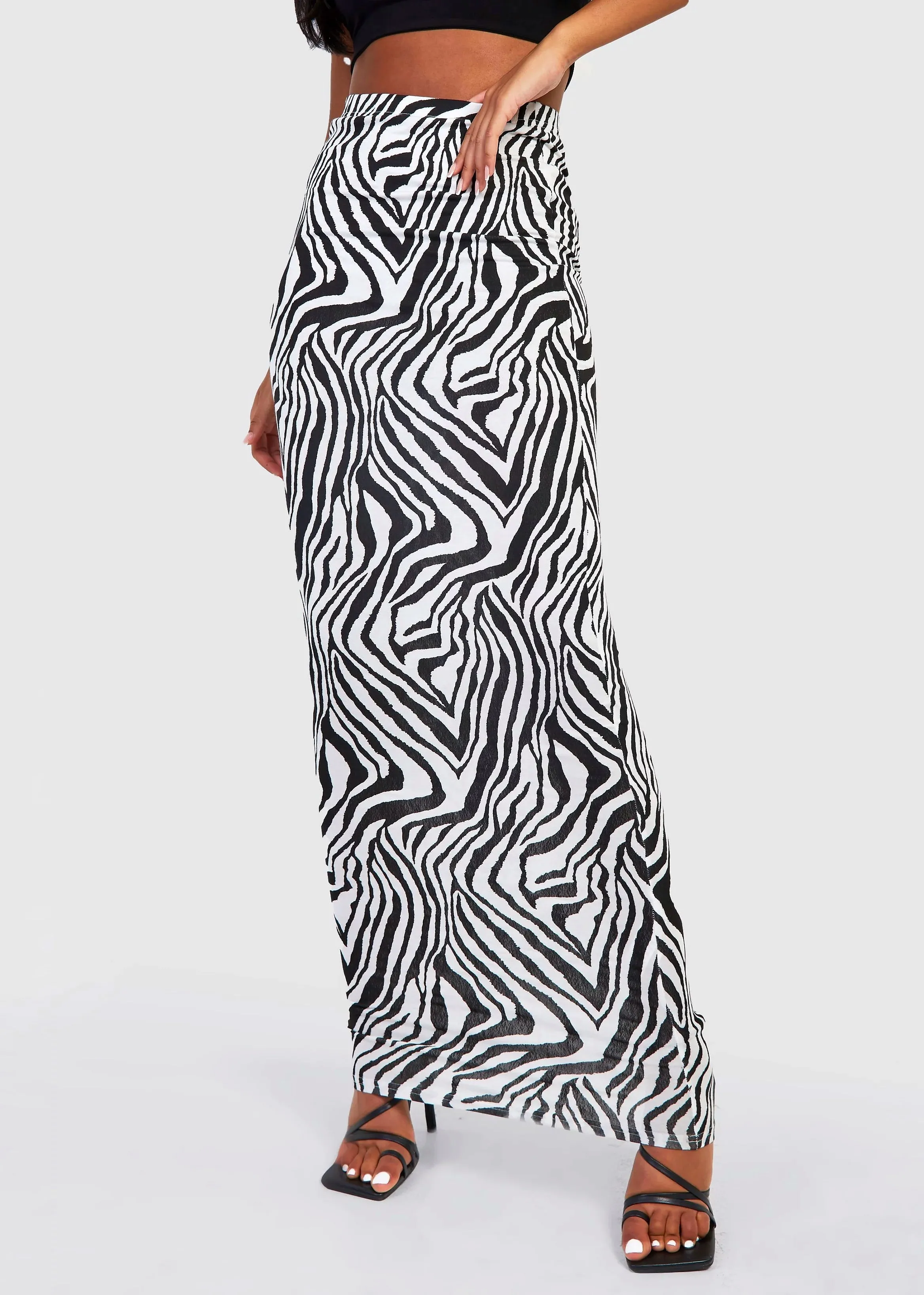 Tyler Zebra Print Maxi Skirt