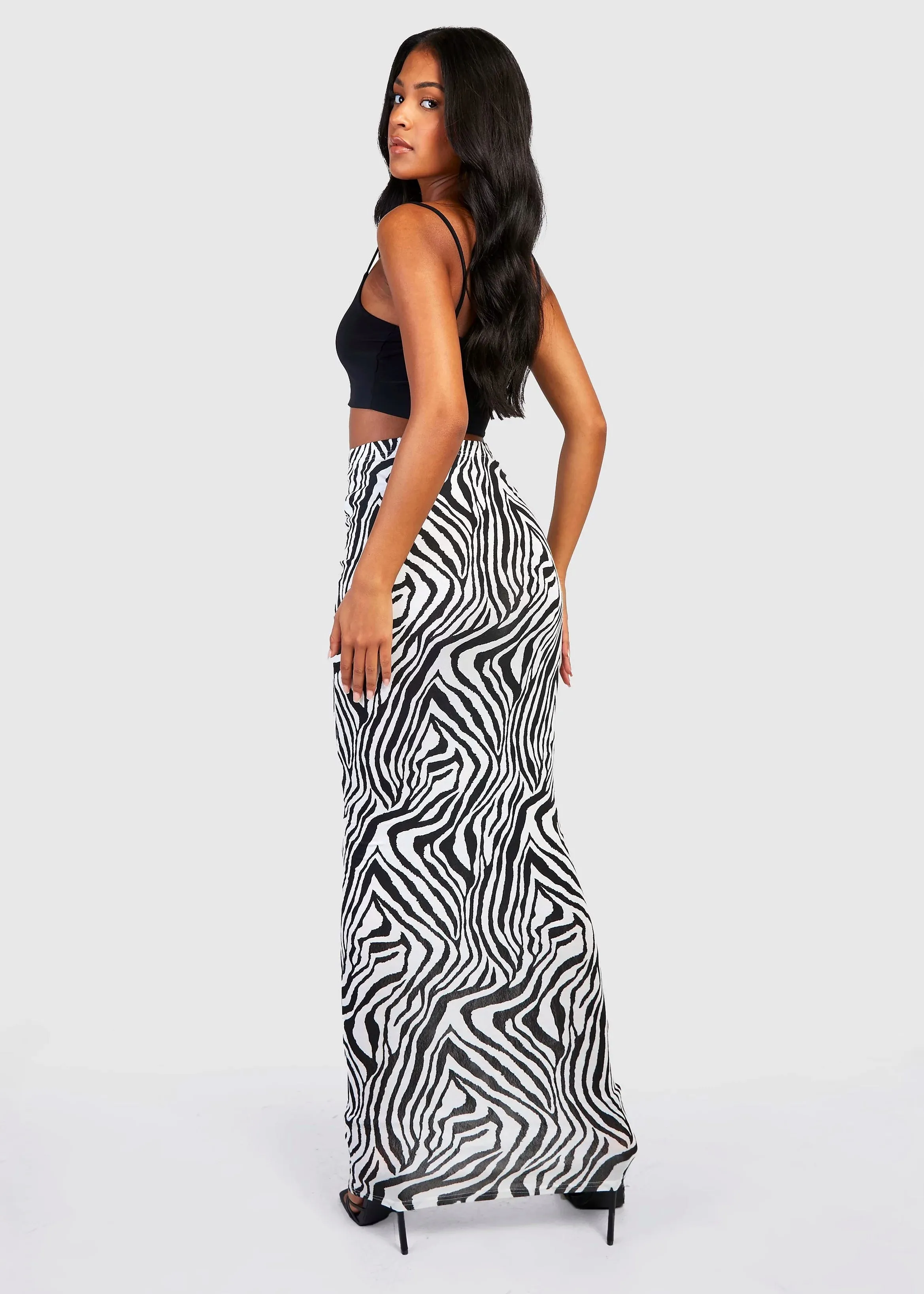 Tyler Zebra Print Maxi Skirt