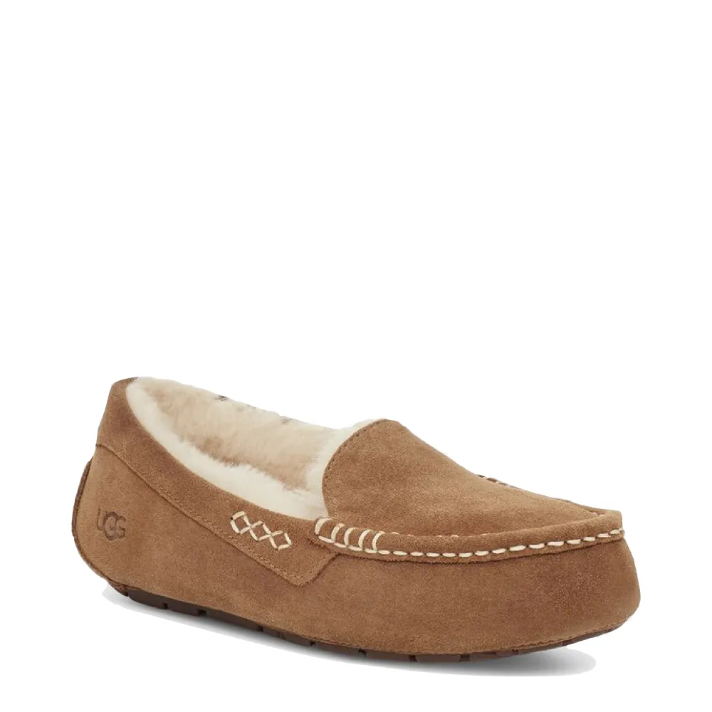 UGG Women's Ansley Sheepskin Slipper (Chestnut)