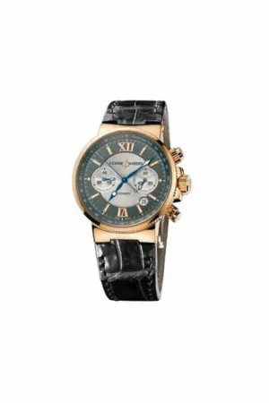 ulysse nardin maxi marine 18kt rose gold 41mm men's watch