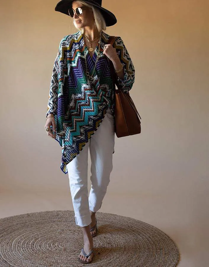 V-Neck Pullover Poncho