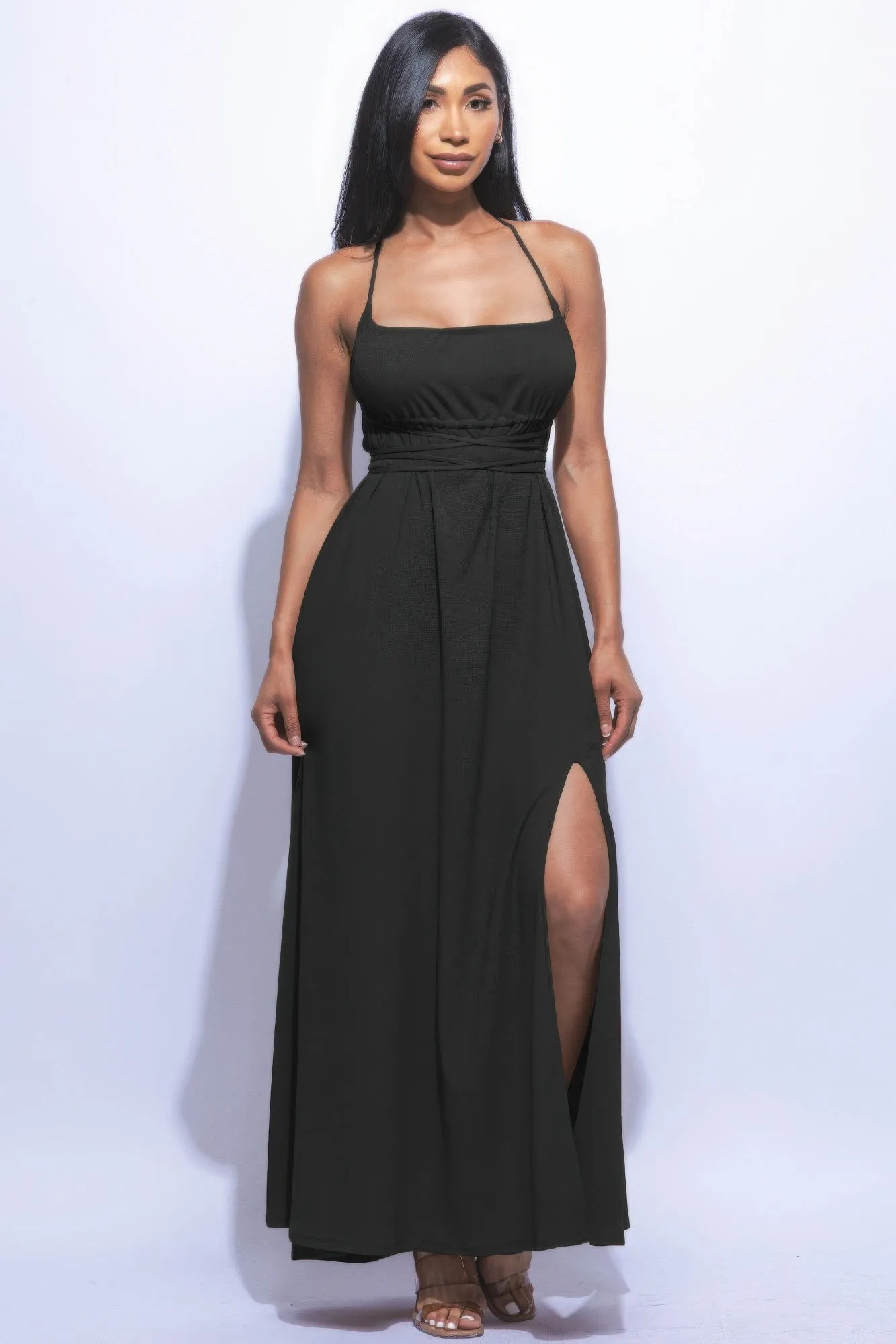 Vera Side Slit Maxi Dress