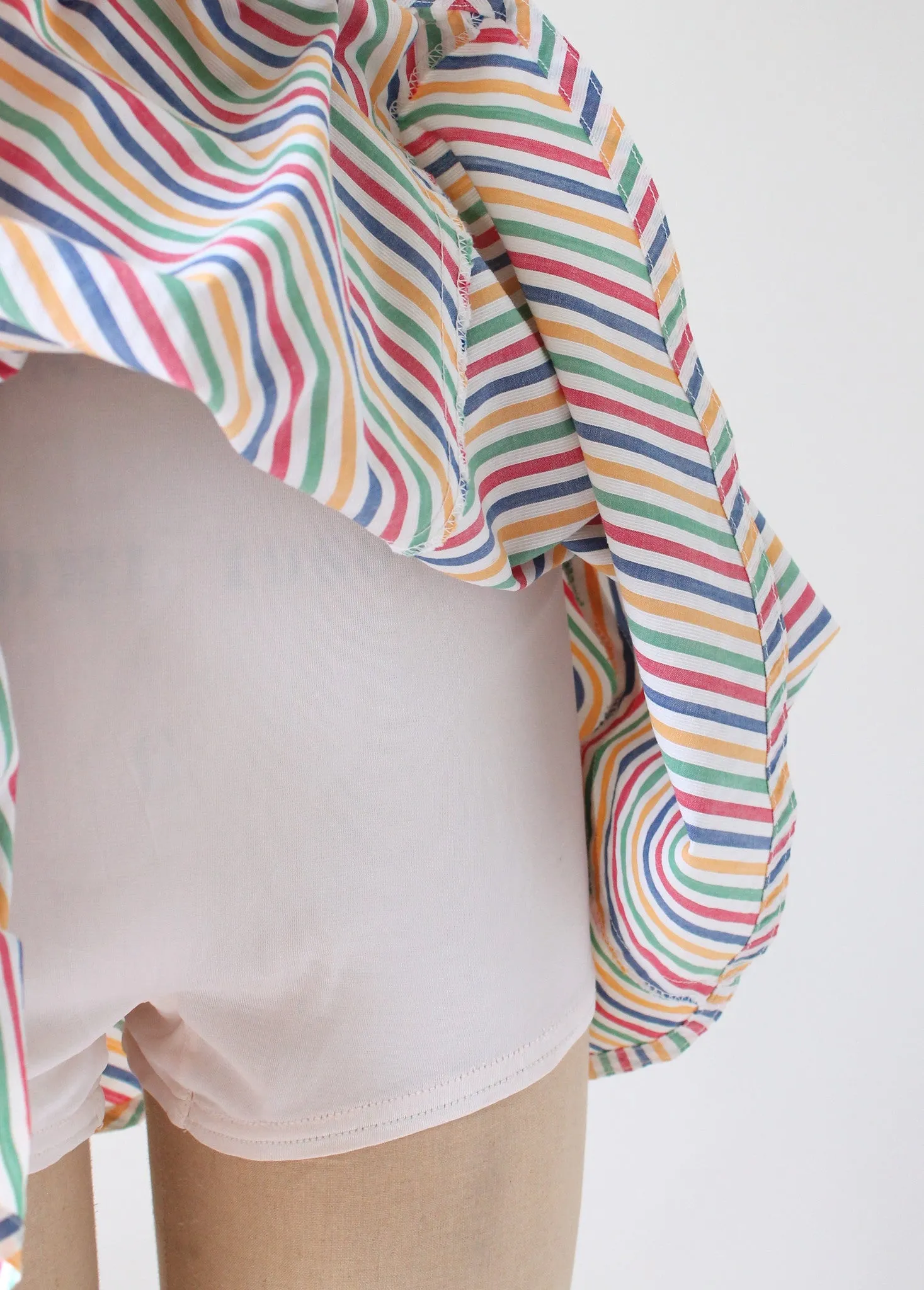 Vintage 1940s Rainbow Striped Two Piece Playsuit