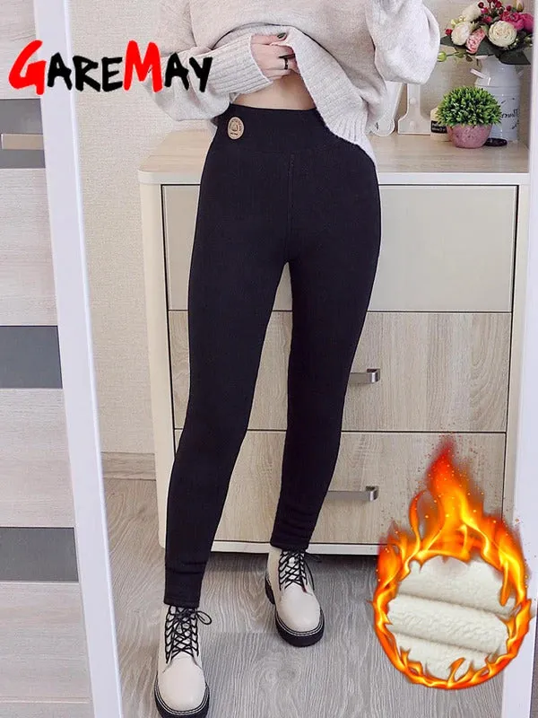 Women's Winter Leggings Slimming Velvet Thermal Pants Tight Grey Leggings Skinny Thick Warm Leggings for Women with Fleece